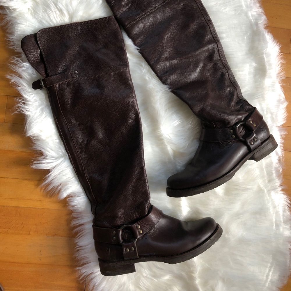Frye Veronica Harness over the knee boots